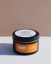 Load image into Gallery viewer, Amber &amp; Honey Crystal Candle
