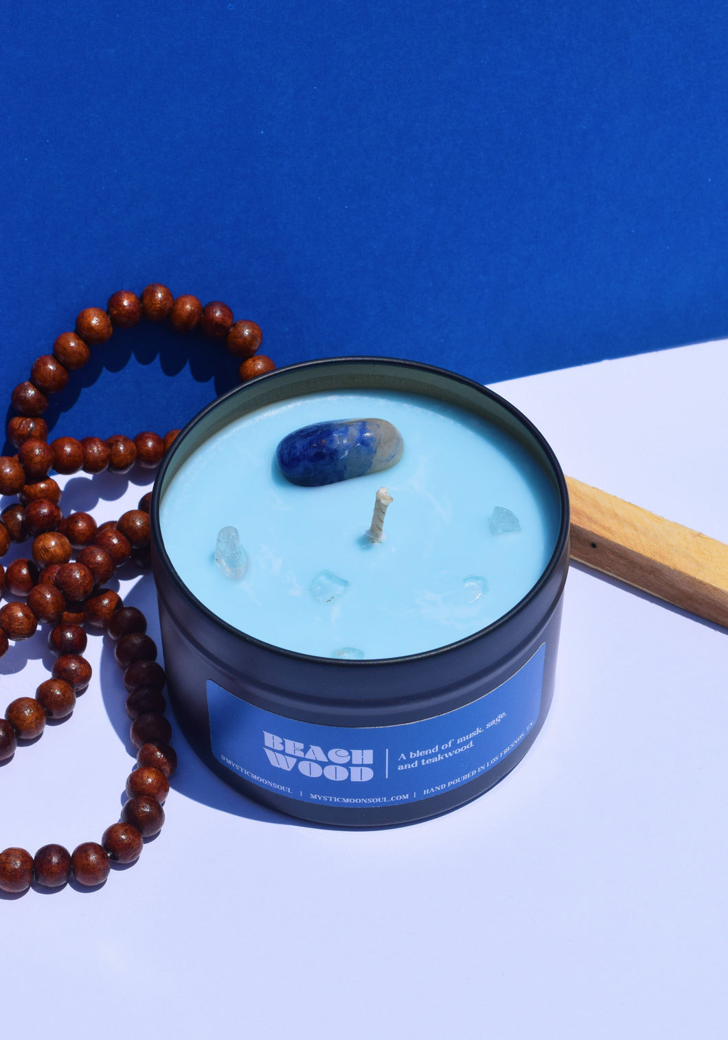 Beachwood Crystal Candle