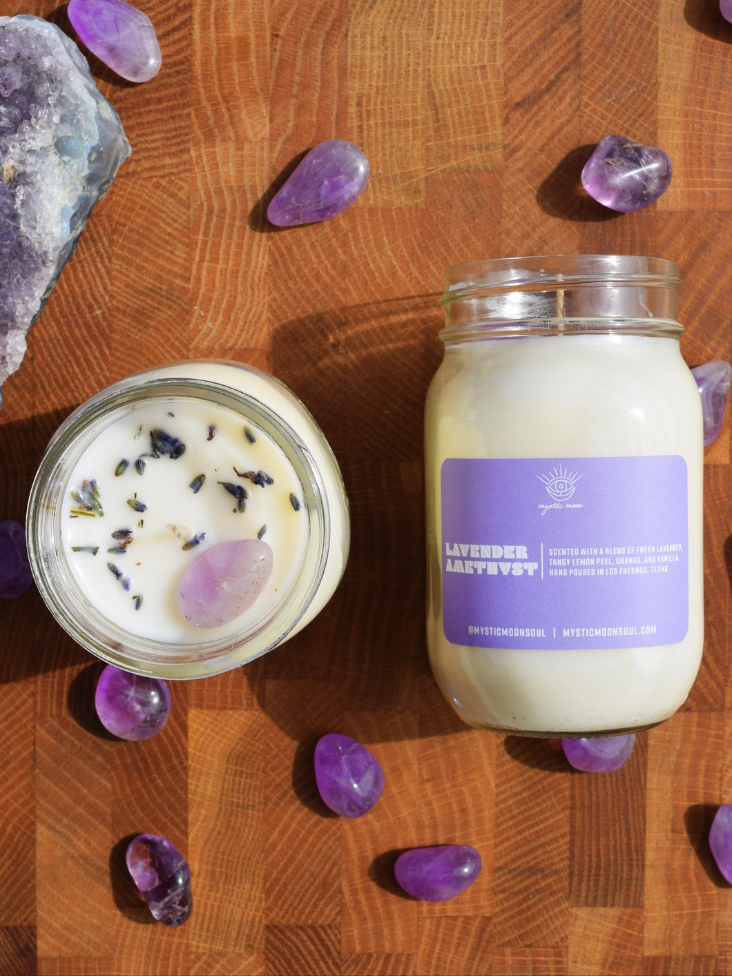 Lavender Amethyst Candle 16oz.