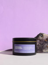 Load image into Gallery viewer, Lavender Amethyst Crystal Candle

